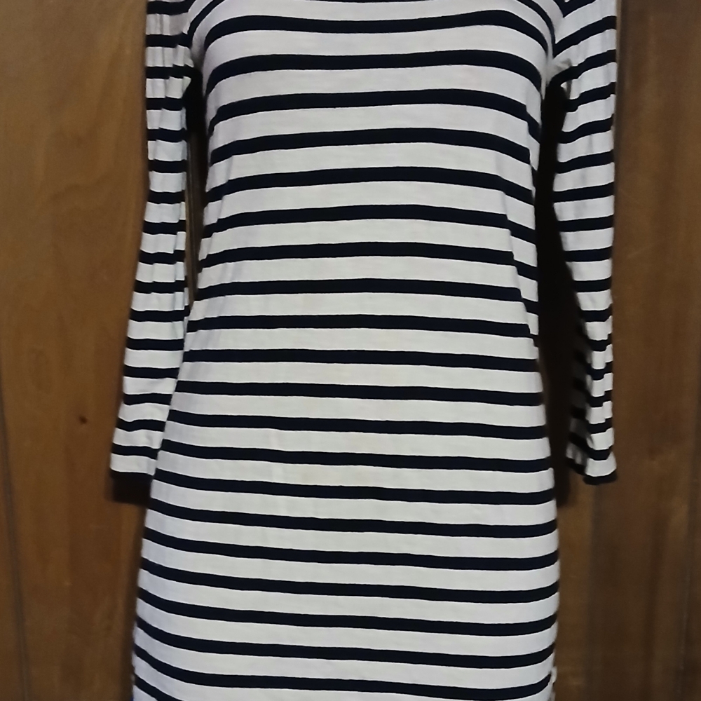 Striped Black and White Women's Dress